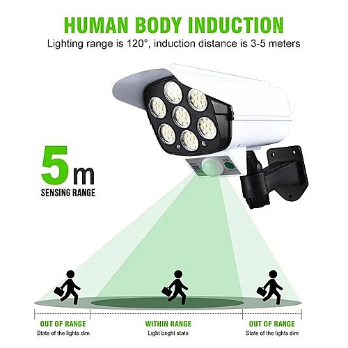 Projecteur Solaire Forme Caméra de Surveillance